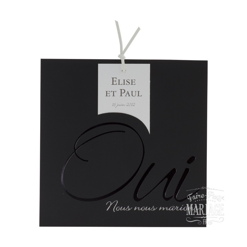 Oui carré noir & blanc