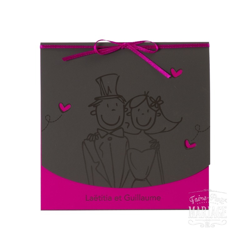 marron humoristique avec mariés