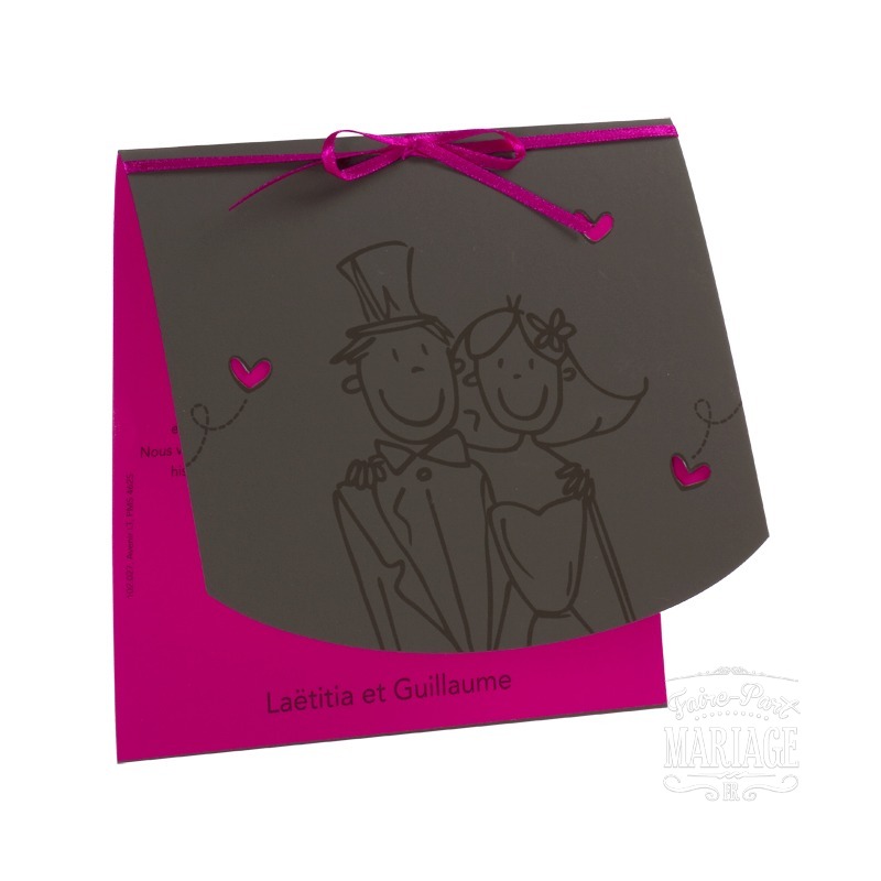 marron humoristique avec mariés