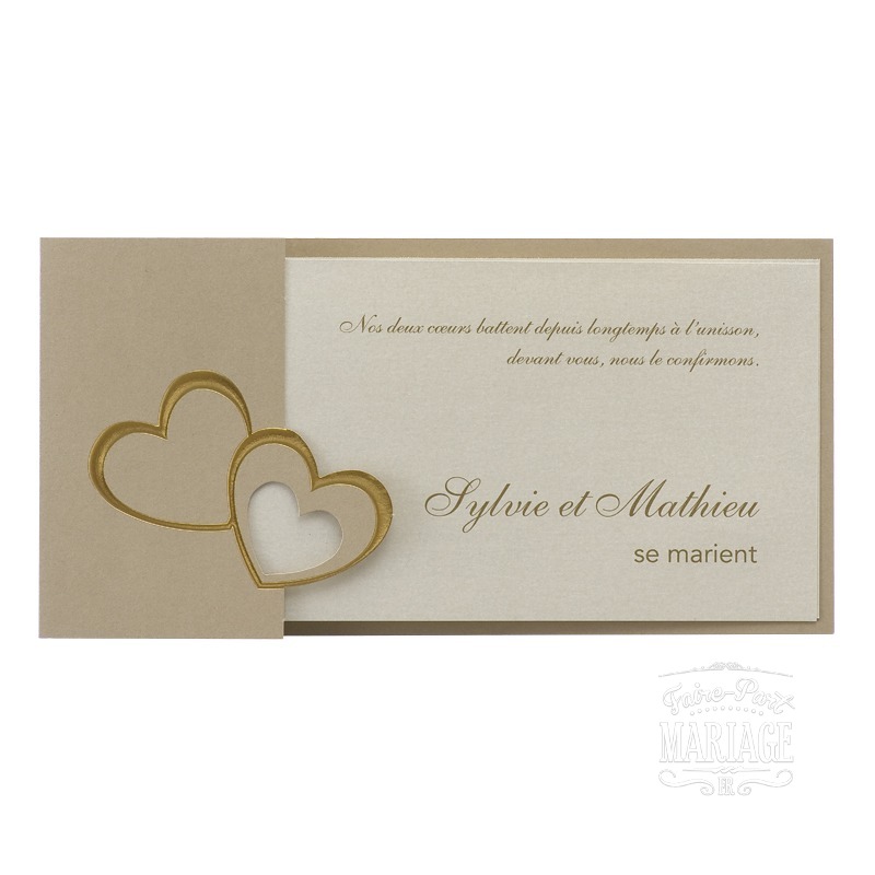 Carte invitation de mariage