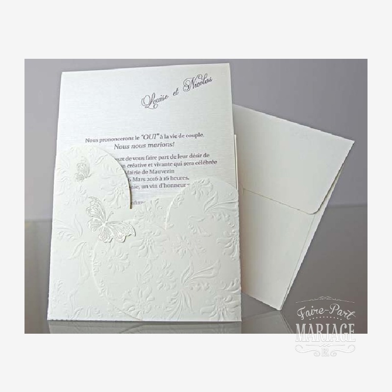 mariage papillons blancs