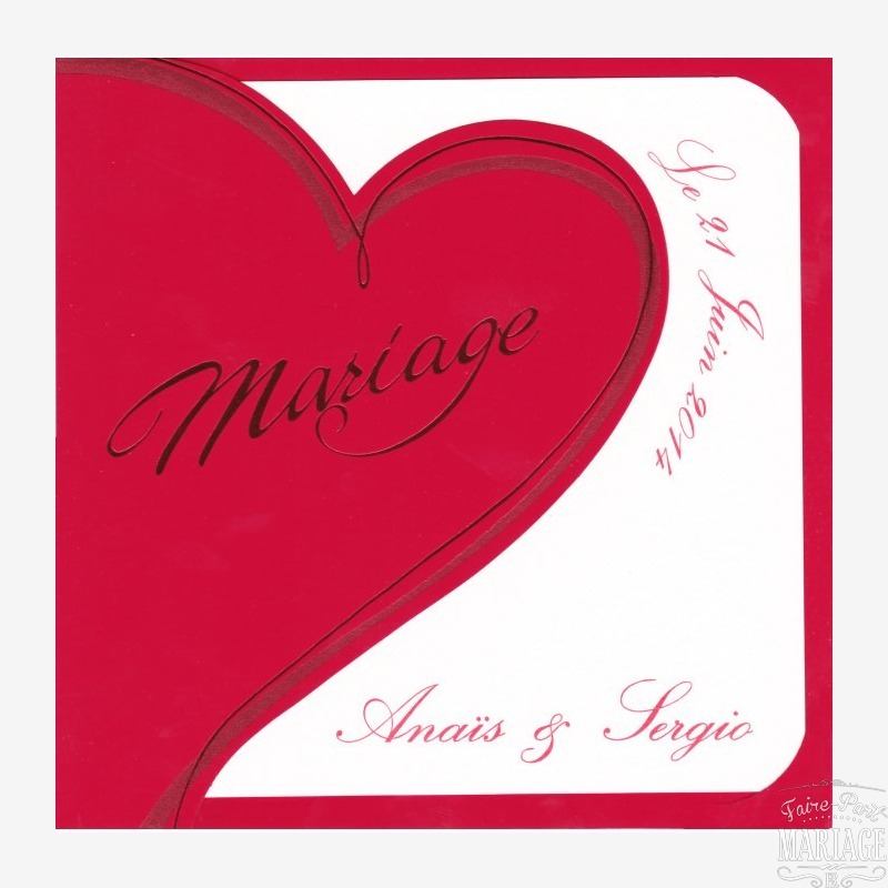 Rouge Coeur Découpé