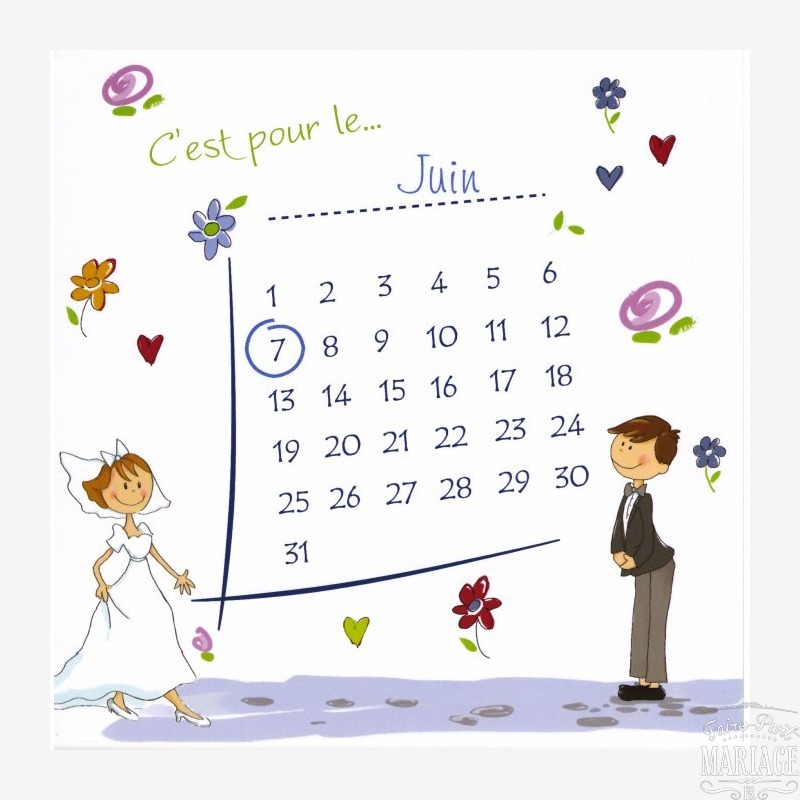 mariage calendrier