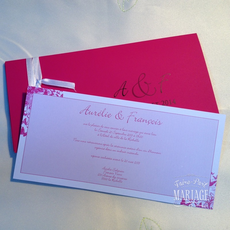 Mariage pochette fuschia