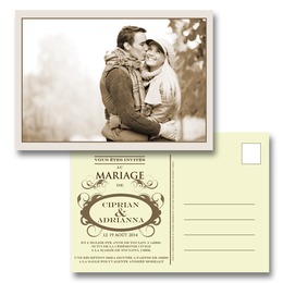 mariage carte postale