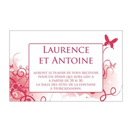 mariage papillon fuschia