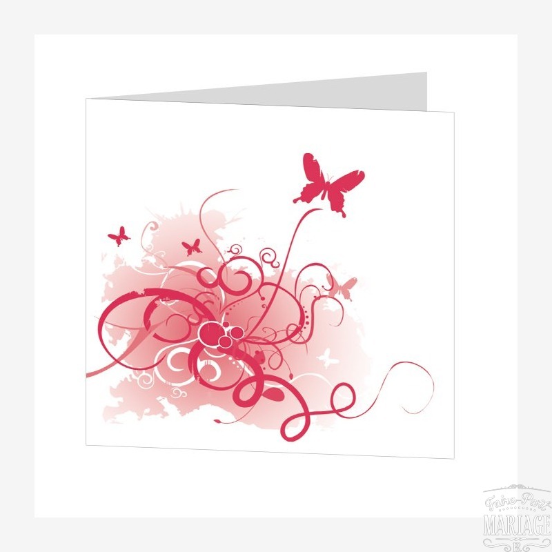 mariage papillon fuschia