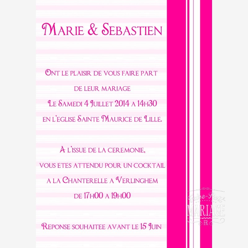 mariage americain rose