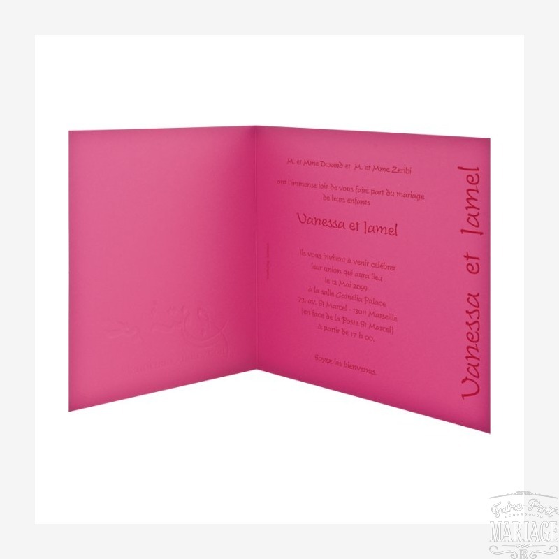 mariage  en fuschia