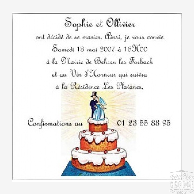 le gateau des maries