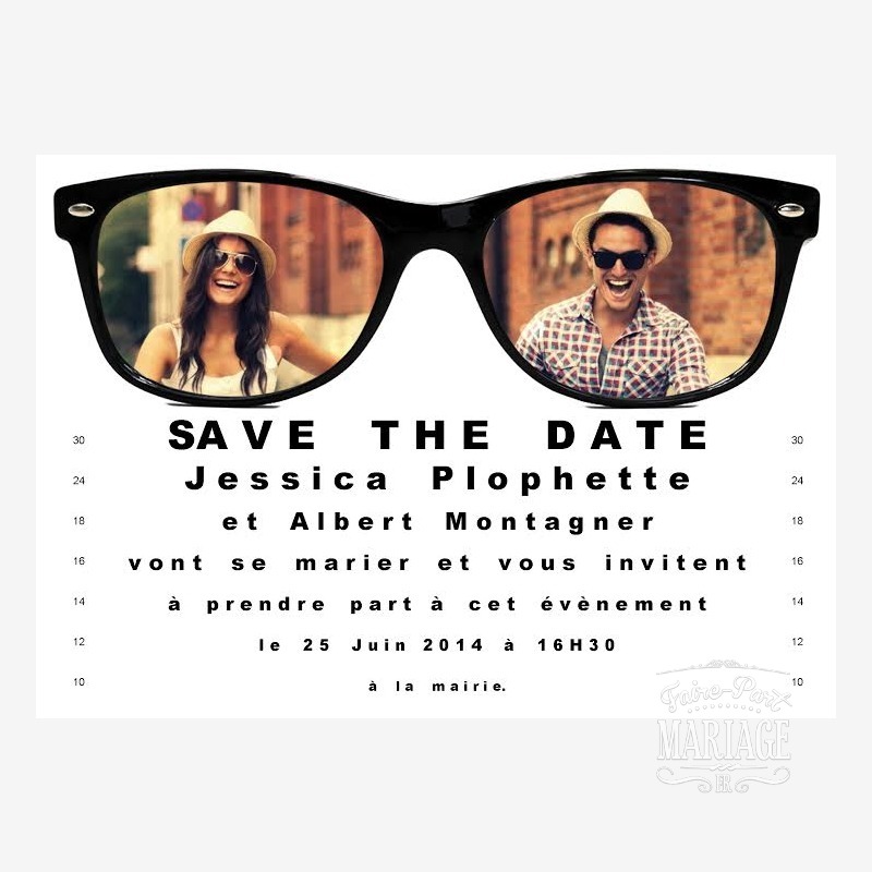 save the date lunettes