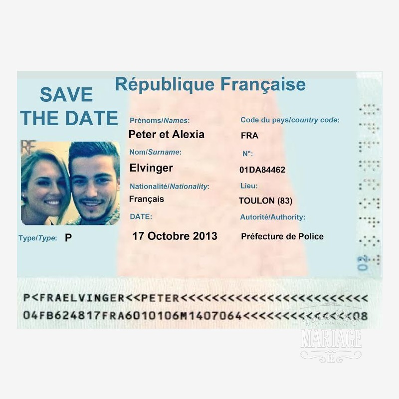 save the date identité