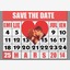 Save The Date calendrier coeur